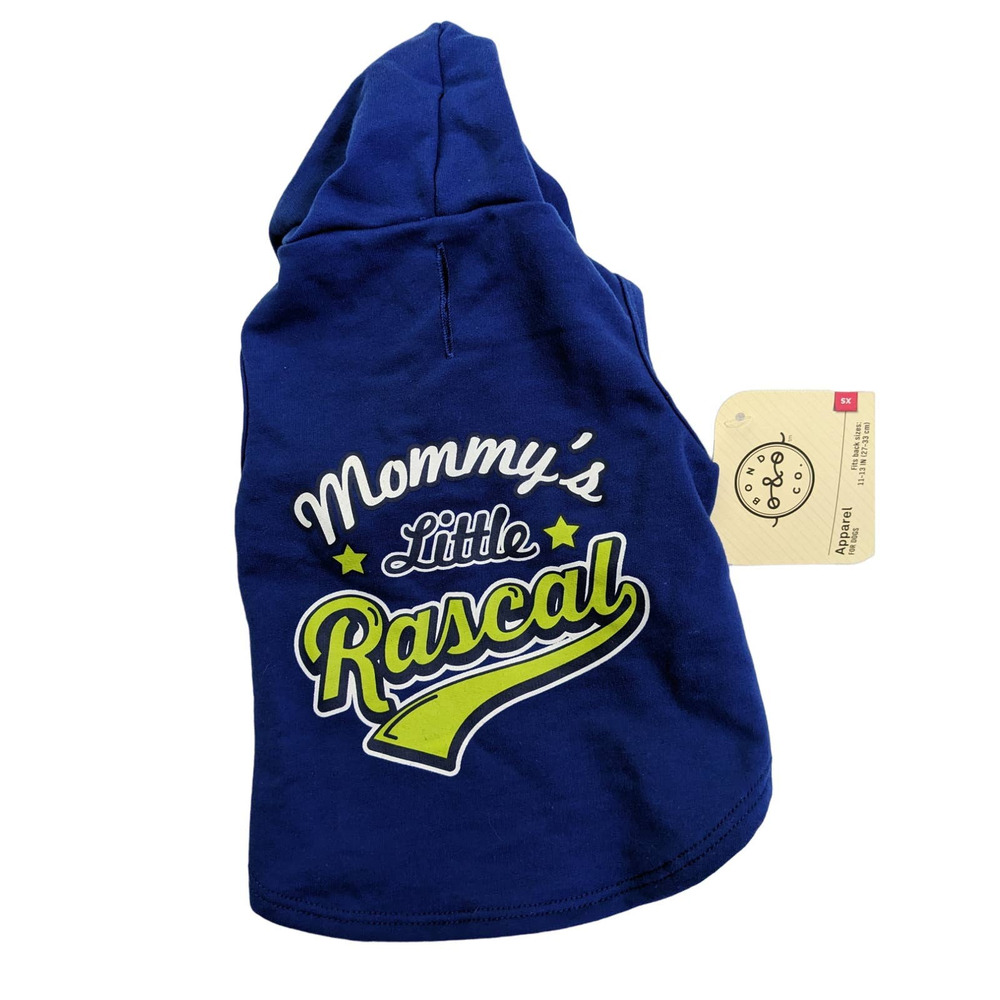 Dog Puppy XS Mommy's Little Rascal Pet Hoodie Top Sweater French Terry Bond & Co